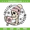 Freezing Season SVG PNG, Christmas Skeleton Drink Coffee SVG, Skull Season DXF SVG PNG EPS