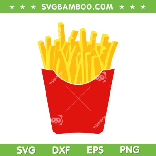 French Fries Costume SVG PNG, Halloween French Fry SVG, French Fries Cartoon DXF SVG PNG EPS