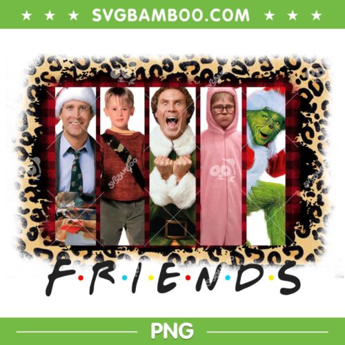 Friends Christmas Movie Leopard PNG, Christmas Movie Characters PNG, Funny Holiday Christmas PNG