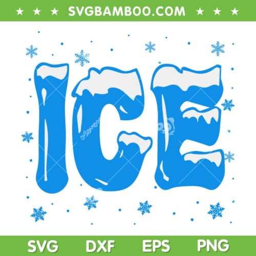 Frozen Ice SVG PNG, Funny Ice Halloween Costume SVG, Frozen Snowflakes DXF SVG PNG EPS