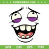 Funny Grimace Face SVG PNG, Cartoon Laughing Face Expression SVG, Cute Grimace Mcdonalds DXF SVG PNG EPS