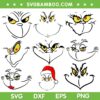 Funny Grinch Face Bundle SVG, Christmas Resting Grinch Face Bundle SVG, Grinch Head DXF SVG PNG EPS