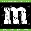 Funny Halloween Ghosts In Letter M SVG, Letter M Halloween Costume SVG, Letter M Ghost DXF SVG PNG EPS