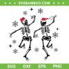 Funny Skeleton Santa Hat Dancing SVG, Skeleton Christmas Dacing SVG, Dacing Skull DXF SVG PNG EPS