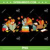 Funny Turkey Reading Book PNG, Thanksgiving Librarian Bookworm PNG, Turkey Reading A Book PNG