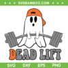 Ghost Dead Lift SVG PNG, Funny Ghost Gym Halloween SVG, Ghost Cartoon DXF SVG PNG EPS