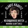 Gladys Kravitz Neighborhood Watch Morning Glory Circle SVG, Gladys Kravitz Bewitched SVG, Alice Pearce DXF SVG PNG EPS