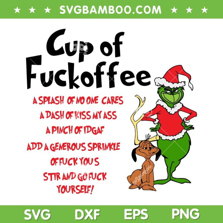 Tazza Ceramica 'CUP Of Fuckoffee' Grinch – Novità Natale 11oz