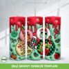 Grinch Ornament Christmas Tumbler Wrap PNG, Grinch Christmas Gift 20oz Skinny Tumbler Template PNG