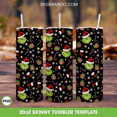 Grinch Seamless Repeating PatternTumbler Wrap PNG, Grinch Candy Cane 20oz Skinny Tumbler Template PNG Grinch Seamless Repeating PatternTumbler Wrap PNG, Grinch Candy Cane 20oz Skinny Tumbler Template PNG