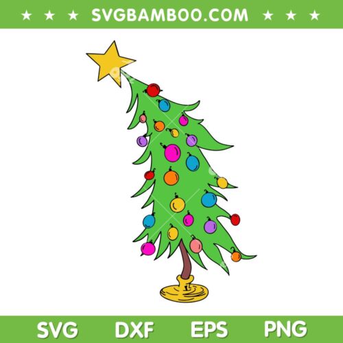 Grinch Tree SVG PNG, Grinch With Christmas Tree SVG, Christmas Tree Stars DXF SVG PNG EPS