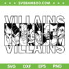 Halloween Villains Friends SVG PNG, Horror Movie Villains SVG, Friends Horror Characters DXF SVG PNG EPS