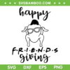 Happy Friendsgiving Silhouette SVG PNG, Happy Friends Giving 2023 SVG, Turkey Friendsgiving DXF SVG PNG EPS