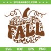 Hello Fall Vibes Leopard Pumpkin SVG PNG, Fall Pumpkin SVG, Autumn Leopard Pumpkin DXF SVG PNG EPS