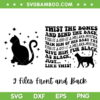 Hocus Pocus Black Cat SVG PNG, Twist The Bones and Bend The Back SVG, The Sanderson Sister Cat DXF SVG PNG EPS