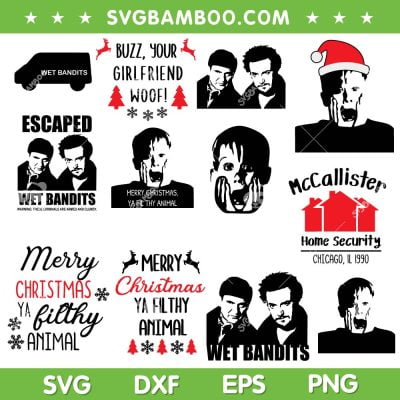 Home Alone SVG Bundle, Kevin McCallister SVG Bundle, Merry Christmas Ya Filthy Animal DXF SVG PNG EPS Home Alone SVG Bundle, Kevin McCallister SVG Bundle, Merry Christmas Ya Filthy Animal DXF SVG PNG EPS