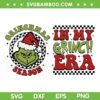 In My Grinch Era SVG PNG, 2 Files Grinchmas Season SVG, Grinch Christmas Retro DXF SVG PNG EPS