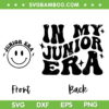 In My Junior Era SVG PNG, Taylor Swift Junior SVG, Front And Back Junior Era DXF SVG PNG EPS In My Junior Era SVG PNG, Taylor Swift Junior SVG, Front And Back Junior Era DXF SVG PNG EPS
