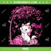 In October We Wear Pink Leopard Cat PNG, Breast Cancer Awareness Pumpkin Tree PNG, Pink Cat PNG