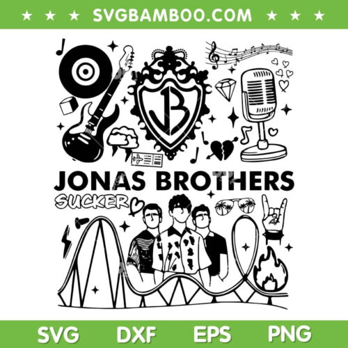 Jonas Brothers Tour SVG PNG, Jonas Brothers Sucker SVG, Music Band DXF SVG PNG EPS