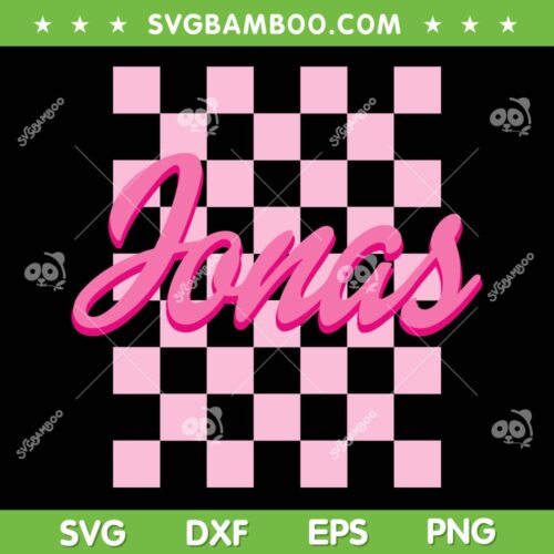 Jonas Pink Checkered SVG PNG, Barbie Jonas SVG, Jonas Brothers Pink Logo DXF SVG PNG EPS