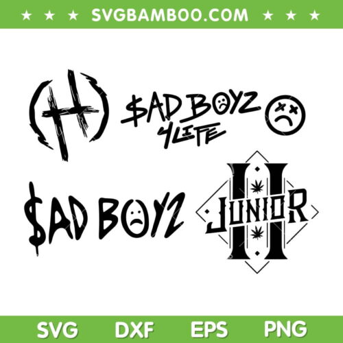 Junior H Sad Boyz 4 Life SVG Bundle, $ad Boyz SVG Bundle, Junior H Logo DXF SVG PNG EPS