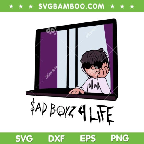 Junior H Sad Boyz 4 Life SVG PNG, $ad boyz 4 Life Lyrics SVG, Sad Boyz 4 Life Tour DXF SVG PNG EPS