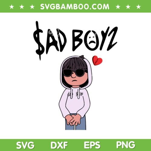 Junior H Sad Boyz Poster SVG PNG, Cute Sad Boyz SVG, Sad Boyz Heart DXF SVG PNG EPS