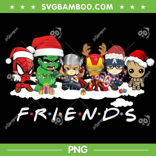 Kids Marvel Avengers Friends PNG, Baby Avengers Christmas PNG, Superheroes Christmas PNG