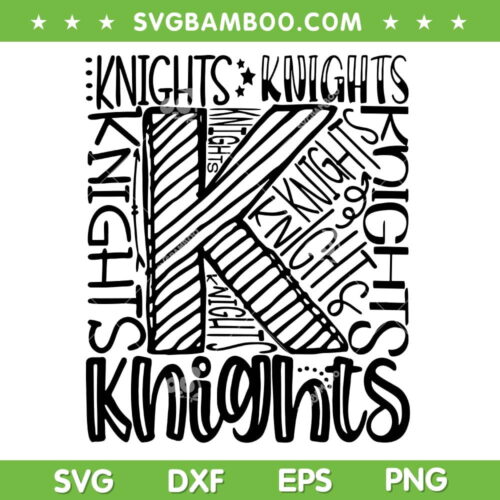 Knights School Football Team SVG PNG, Mascot Spirit Game Day SVG, Knights Football DXF SVG PNG EPS