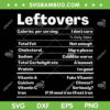 Leftovers Nutrition Facts SVG PNG, Thanksgiving Leftover Recipe SVG, Leftovers Calories DXF SVG PNG EPS