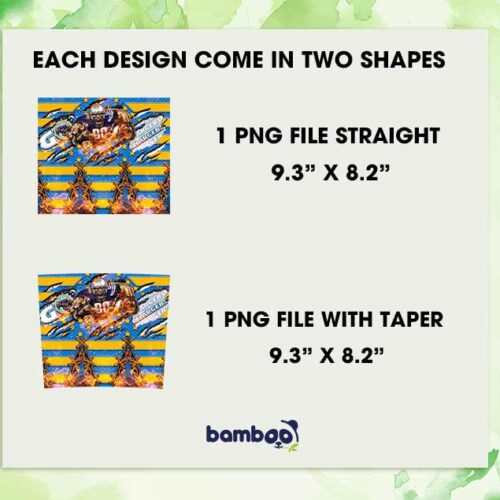Los Angeles Chargers Mascot Tumbler Wrap PNG, LA Chargers Logo Football 20oz Skinny Tumbler Template PNG