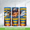 Los Angeles Chargers Mascot Tumbler Wrap PNG, LA Chargers Logo Football 20oz Skinny Tumbler Template PNG