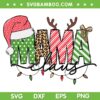 Mama Claus Retro Christmas SVG PNG, Mama Plaid Leopard Xmas SVG, Christmas Mama Claus DXF SVG PNG EPS