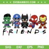 Marvel Avengers Friends Chibi SVG PNG, Superheros Friends SVG, Baby Avengers DXF SVG PNG EPS