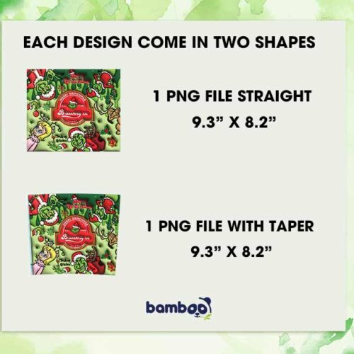 Merry Grinchmas Brewing Co Tumbler Wrap PNG, 3D Inflated Drink Up Grinches 20oz Skinny Tumbler Template PNG