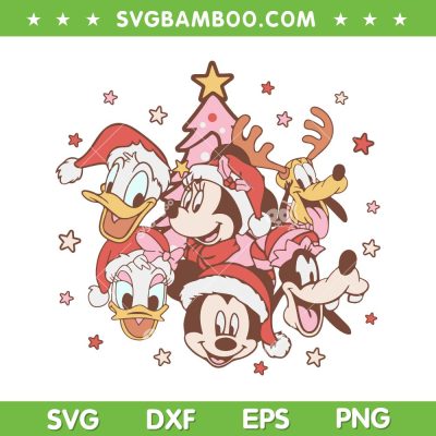 Mickey Mouse And Friends Christmas Group SVG, Disney Character Xmas SVG, Disney Santa Hat DXF SVG PNG EPS Mickey Mouse And Friends Christmas Group SVG, Disney Character Xmas SVG, Disney Santa Hat DXF SVG PNG EPS