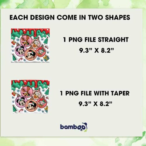 Mickey Mouse And Friends Christmas Tumbler Wrap PNG, Disney Mouse Ornament 20oz Skinny Tumbler Template PNG Mickey Mouse And Friends Christmas Tumbler Wrap PNG, Disney Mouse Ornament 20oz Skinny Tumbler Template PNG