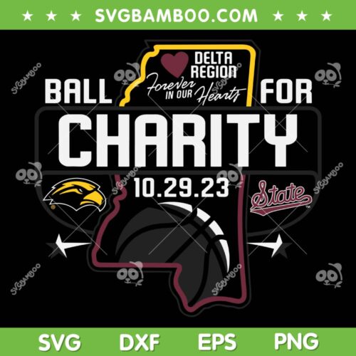 Mississippi State Ball For Charity SVG, Mississippi State 10 29 23 SVG, Forever In Our Hearts DXF SVG PNG EPS