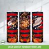 New England Patriots Mascot Tumbler Wrap PNG, Patriots Football Logo 20oz Skinny Tumbler Template PNG