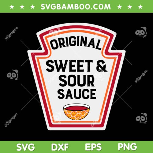Original Sweet And Sour Sauce Costume SVG, Cute Group Condiments Halloween SVG, Funny Sweet Sour DXF SVG PNG EPS
