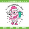 Out Here Lookin' Like A Snack SVG PNG, Funny Santa Christmas Tree SVG, Pink Santa Tree DXF SVG PNG EPS