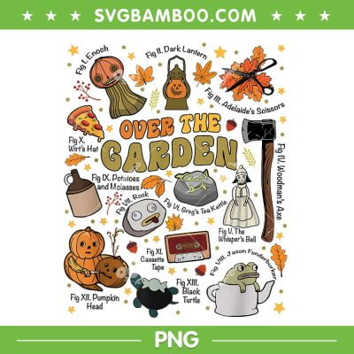 Over The Halloween Garden Wall PNG, Pumpkin Fall Thanksgiving PNG, Over The Garden PNG