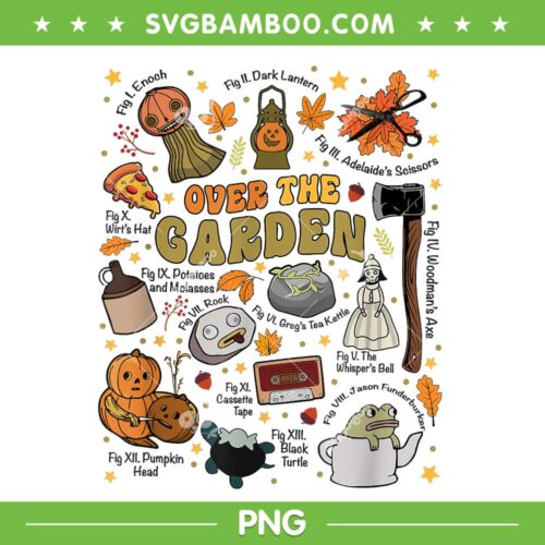 Over The Halloween Garden Wall PNG, Pumpkin Fall Thanksgiving PNG, Over The Garden PNG