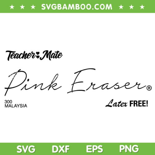 Pink Eraser Halloween SVG PNG, Teacher Mate Pink Eraser SVG, Teacher Eraser DXF SVG PNG EPS