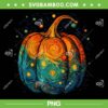 Pumpkin Halloween Starry Night Van Gogh PNG, Aesthetic Painting Pumpkin PNG, Halloween Van Gogh PNG