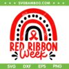 Rainbow Red Ribbon Week SVG PNG, In October We Wear Red SVG, Red Ribbon Week Awareness DXF SVG PNG EPS Rainbow Red Ribbon Week SVG PNG, In October We Wear Red SVG, Red Ribbon Week Awareness DXF SVG PNG EPS