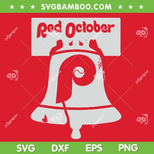 Retro Red October Philly SVG PNG, Philadelphia Take October SVG, Phillies Red DXF SVG PNG EPS