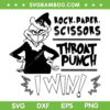 Rock Paper Scissors Throat Punch I Win SVG, Christmas Grinch Santa Hat SVG, The Grinch Christmas DXF SVG PNG EPS