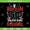 Rockin 50 Days Of School SVG PNG, 50 Days Smarter SVG, Funny 50 Days Guitar Music DXF SVG PNG EPS